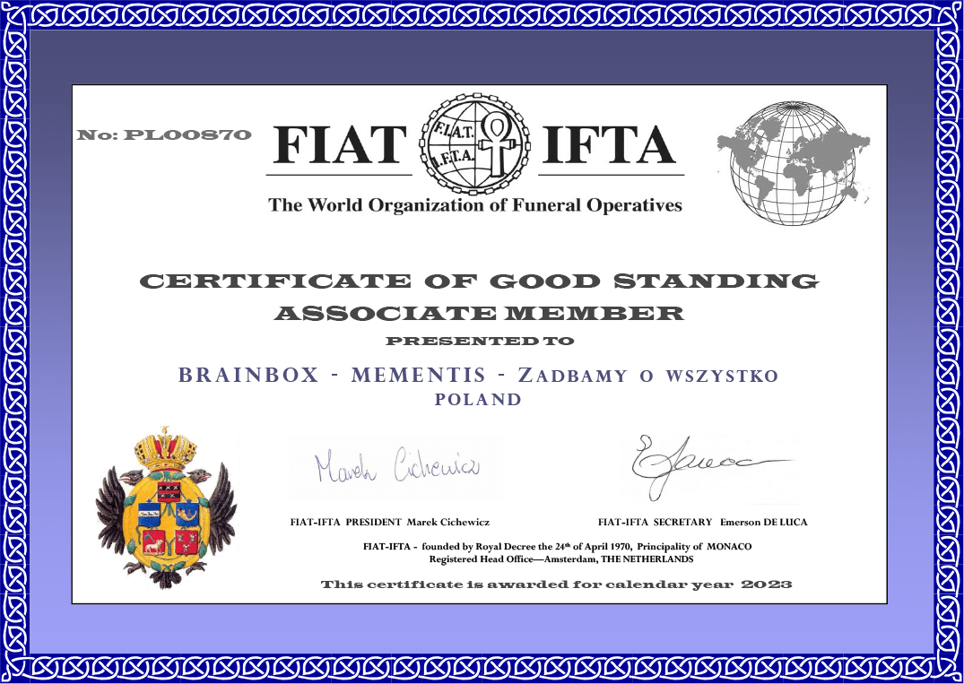 Fiat Ifta certyfikat